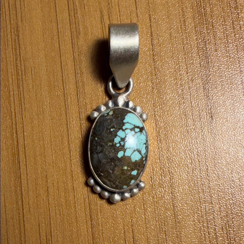 Sterling Silver and Dry Creek Turquoise Pendant